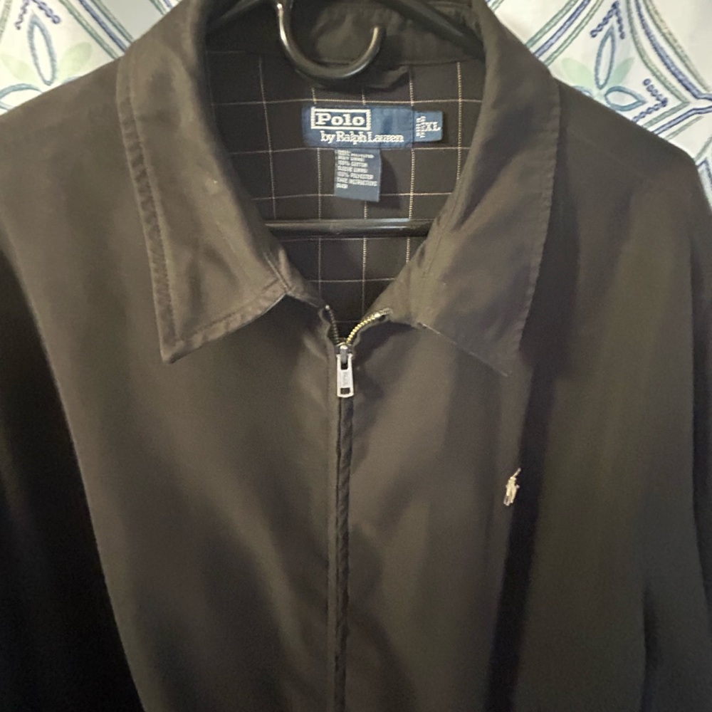 Polo by Ralph Lauren Men's Black Lightweight Jacket with Full Lining, Waistband - Picture 14 of 16